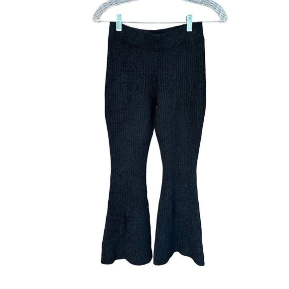 🔥FIRM🔥 Art Class Girls Black Flare Bottom Fuzzy Ribbed Pull On Pants Med (7/8) - Picture 1 of 6